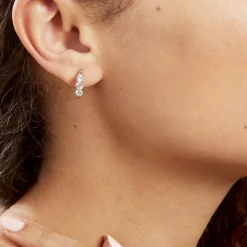 Histoire d'Or Créoles Argent Blanc Rosaure Oxydes De Zirconium