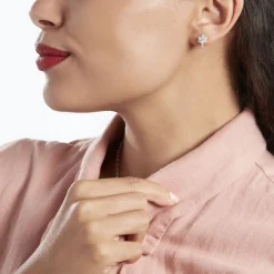 Histoire d'Or Créoles Argent Blanc Sanz Oxyde De Zirconium