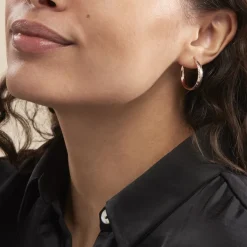 Histoire d'Or Créoles Argent Rose Ava