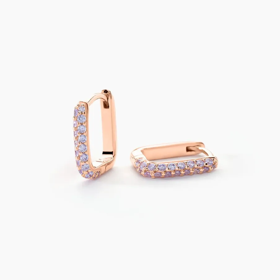 Histoire d'Or Créoles Aselya Argent Rose Oxyde De Zirconium