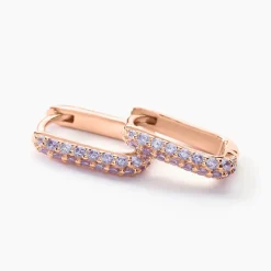 Histoire d'Or Créoles Aselya Argent Rose Oxyde De Zirconium