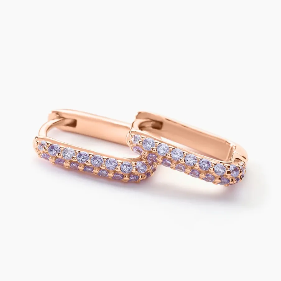 Histoire d'Or Créoles Aselya Argent Rose Oxyde De Zirconium