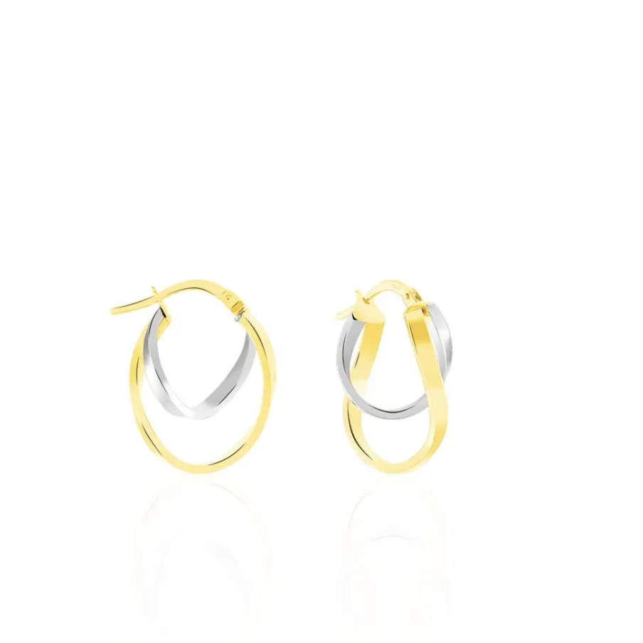 Histoire d'Or Créoles Aubrey Or Bicolore