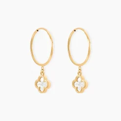 Histoire d'Or Créoles Bahman Or Jaune Nacre