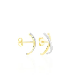 Histoire d'Or Créoles Bleona Or Bicolore