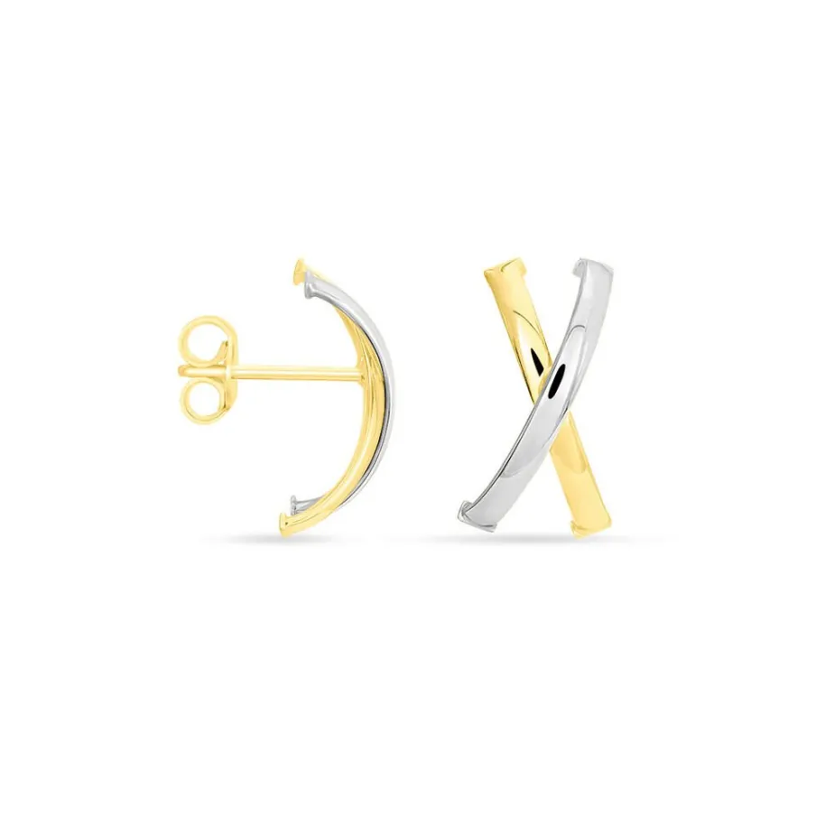 Histoire d'Or Créoles Bleona Or Bicolore