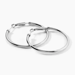 Histoire d'Or Créoles Carmeline Acier Blanc