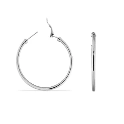 Histoire d'Or Créoles Carmeline Acier Blanc