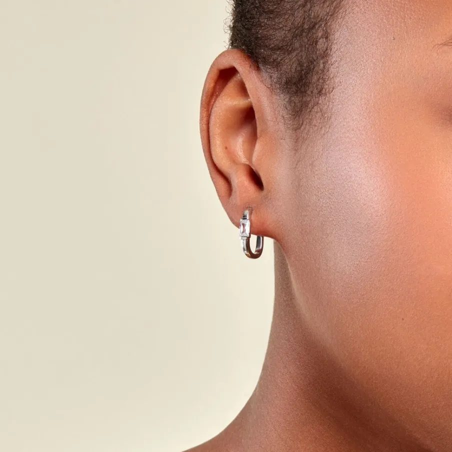 Histoire d'Or Créoles Celyn Argent Rhodié Oxyde De Zirconium