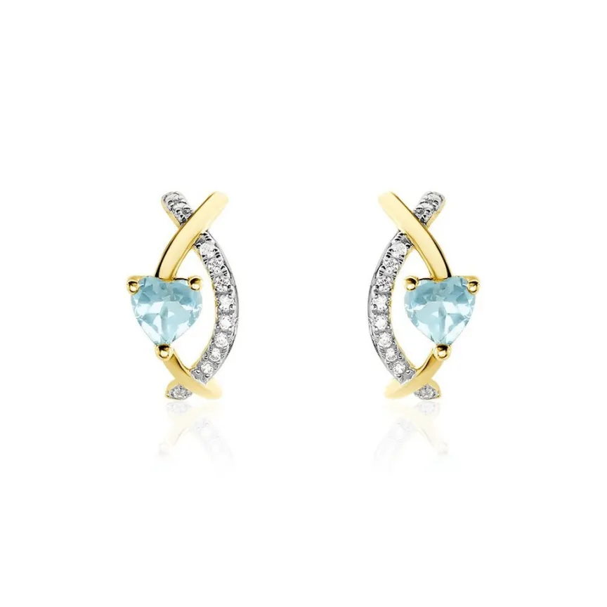 Créoles Clothilde Or Jaune Topaze Oxyde De Zirconium-Histoire d'Or Best