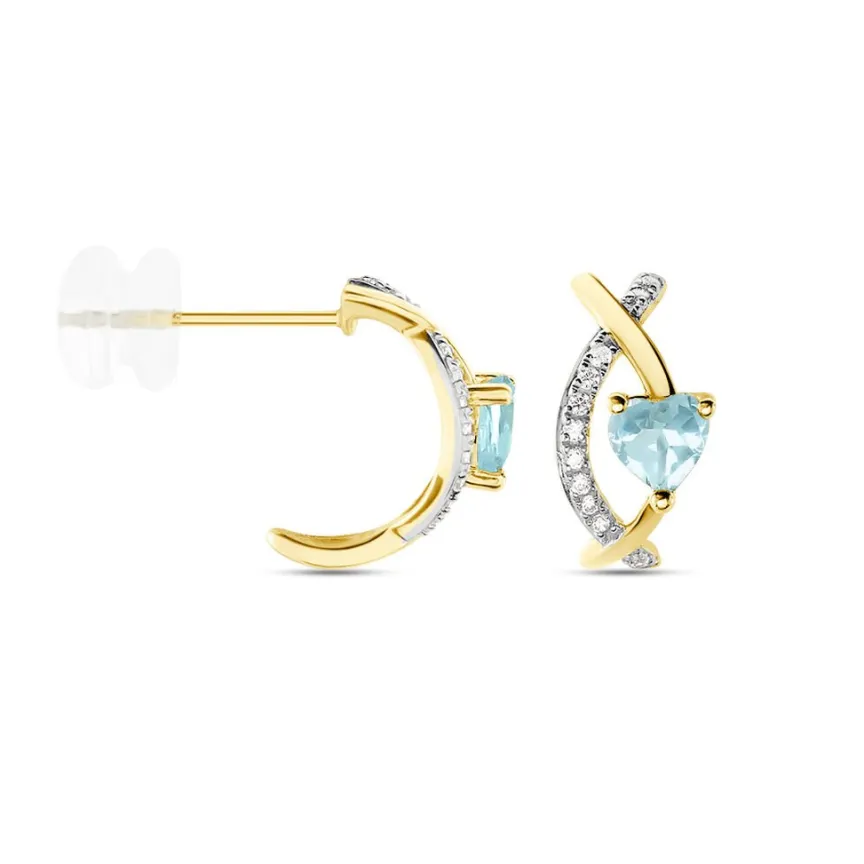 Créoles Clothilde Or Jaune Topaze Oxyde De Zirconium-Histoire d'Or Best