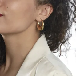 Histoire d'Or Créoles Creolia Acier Jaune