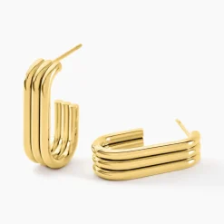 Histoire d'Or Créoles Dafnie Acier Jaune