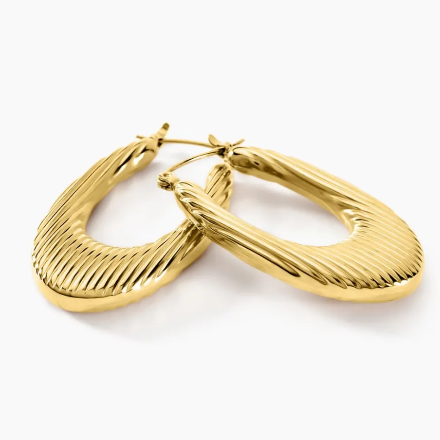 Histoire d'Or Créoles Dafnie Acier Jaune