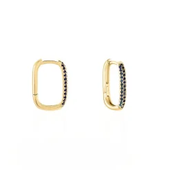 Histoire d'Or Créoles Domingo Plaqué Or Jaune Spinelle Synthétique