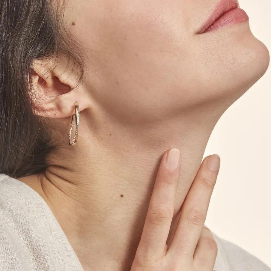 Histoire d'Or Créoles Doralynne Or Bicolore