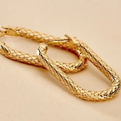 Histoire d'Or Créoles Edie Plaqué Or Jaune