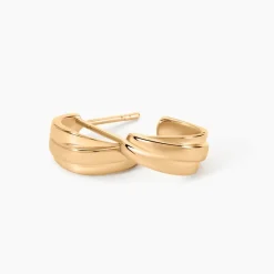 Histoire d'Or Créoles Elysia Plaqué Or Jaune