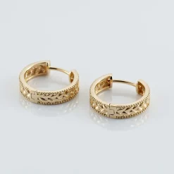 Histoire d'Or Créoles Gaia Plaqué Or Jaune