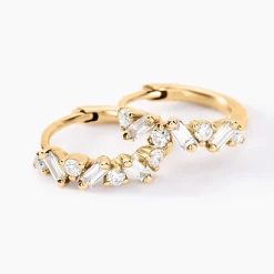 Histoire d'Or Créoles Gemariah Or Jaune Diamant Synthétique