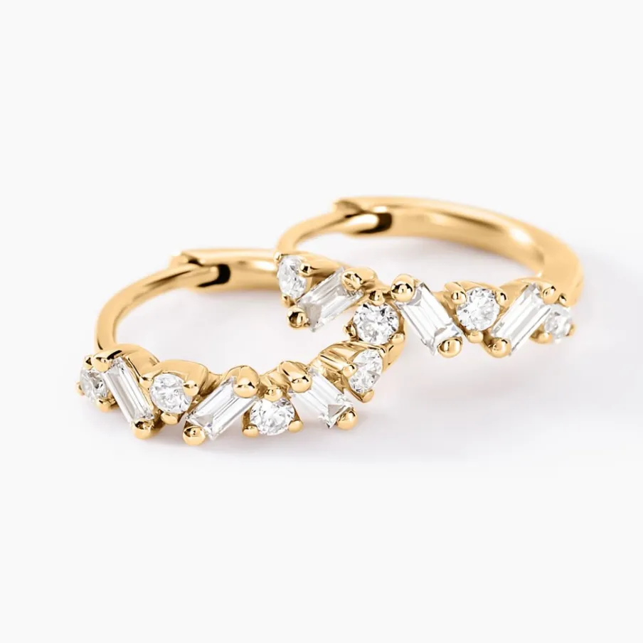 Histoire d'Or Créoles Gemariah Or Jaune Diamant Synthétique