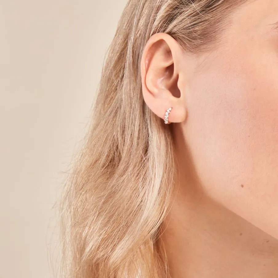 Histoire d'Or Créoles Gemariah Or Jaune Diamant Synthétique