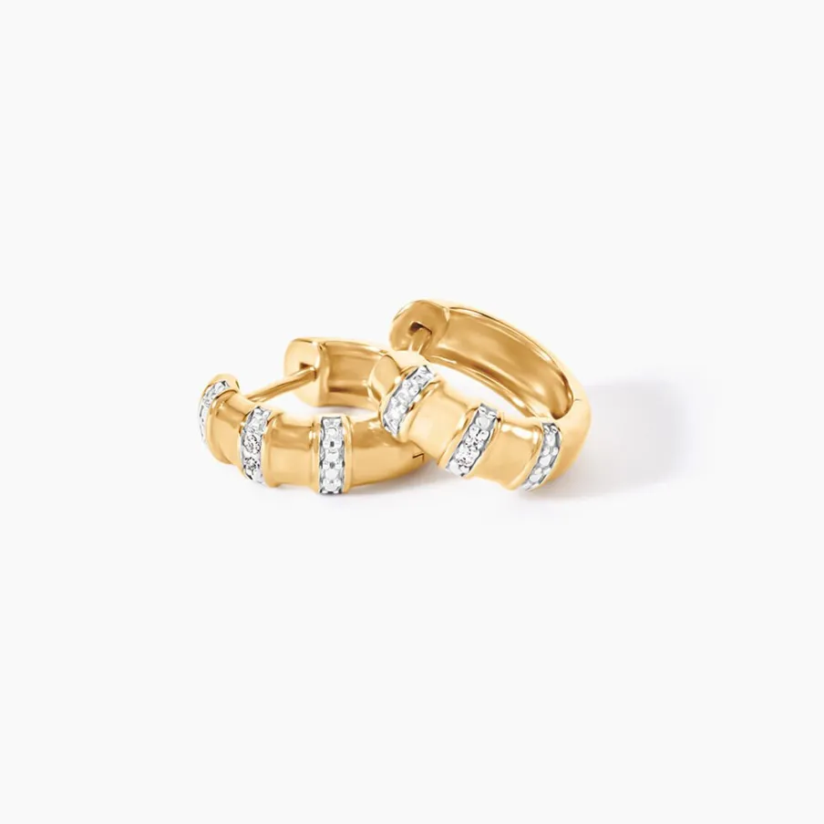 Histoire d'Or Créoles Hamino Or Jaune Diamant