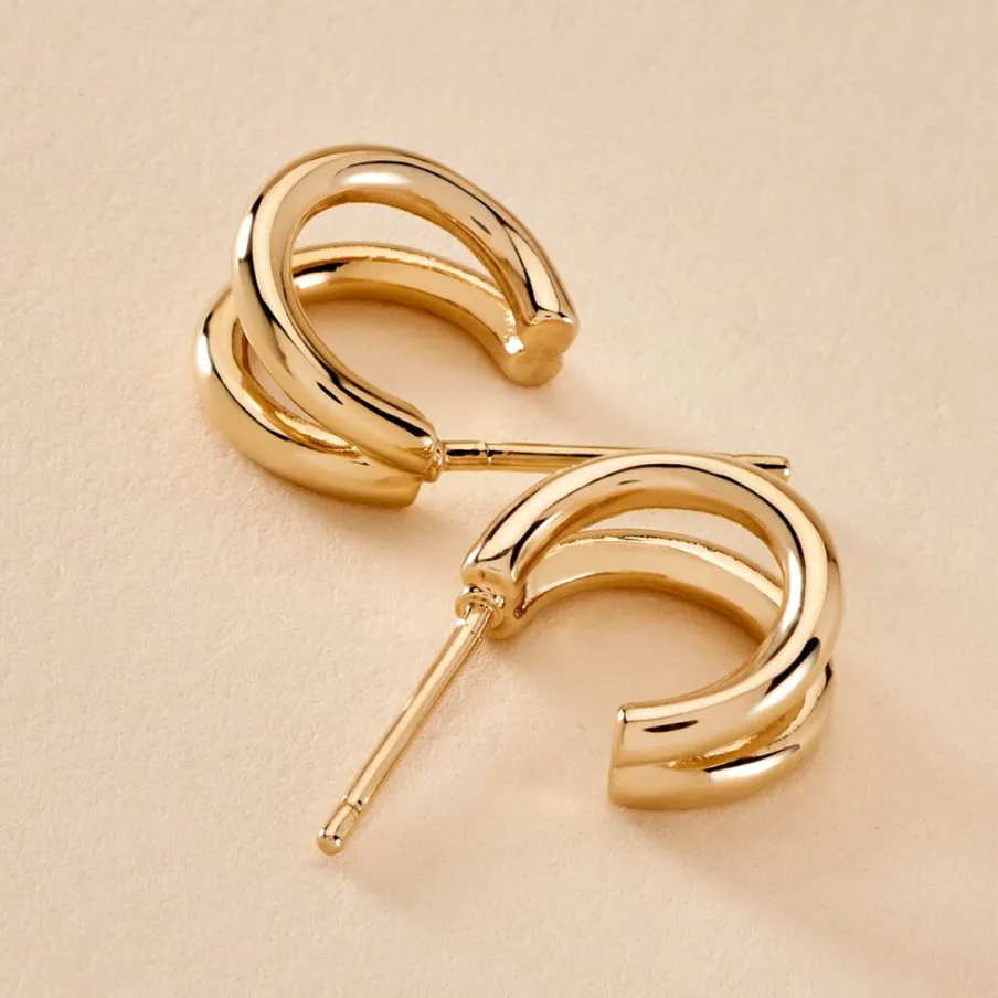 Histoire d'Or Créoles Harriett Plaqué Or Jaune