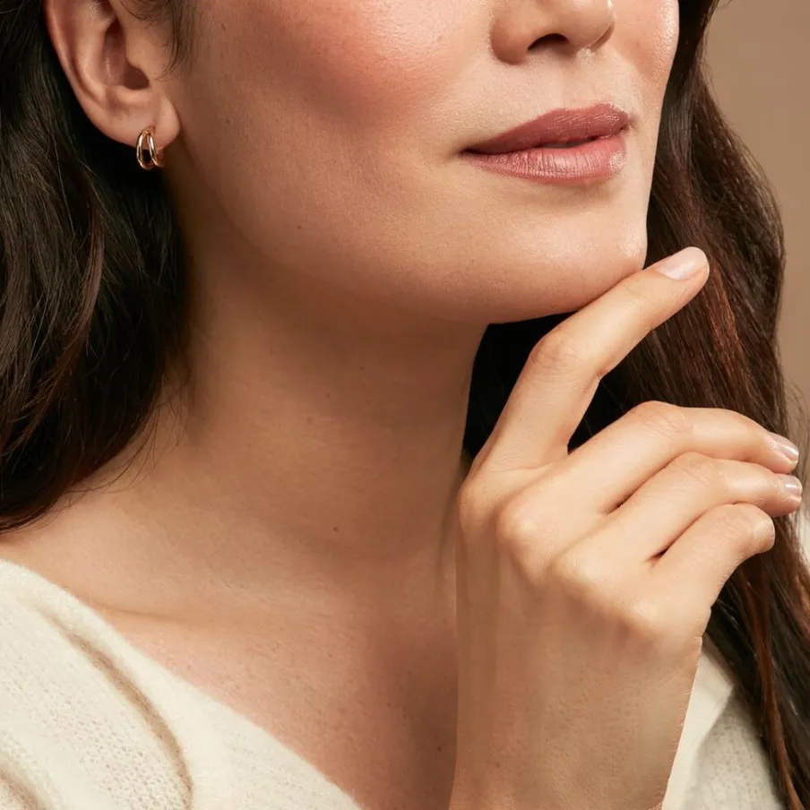 Histoire d'Or Créoles Harriett Plaqué Or Jaune