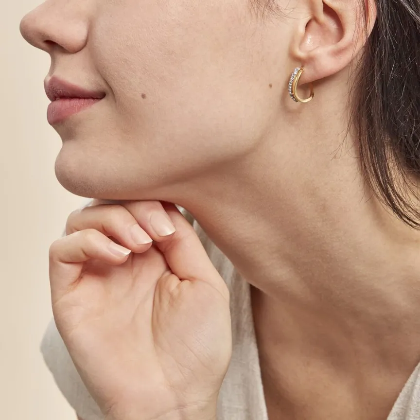 Créoles Hekate Or Jaune Strass-Histoire d'Or