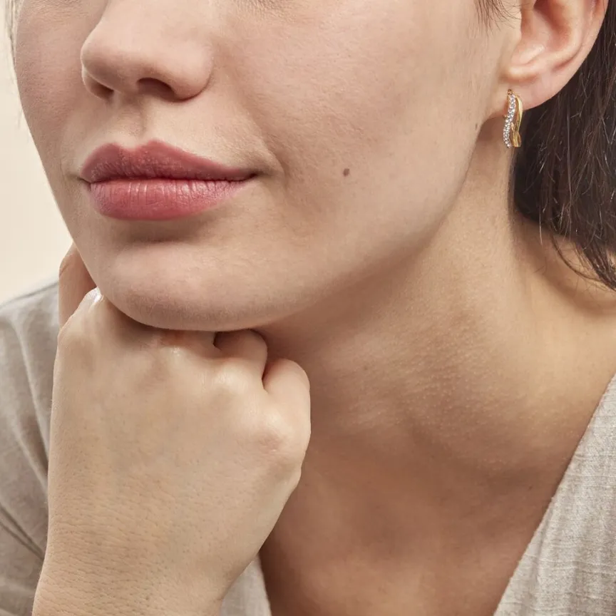 Créoles Hekate Or Jaune Strass-Histoire d'Or