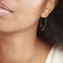 Histoire d'Or Créoles Helle Amande Or Jaune