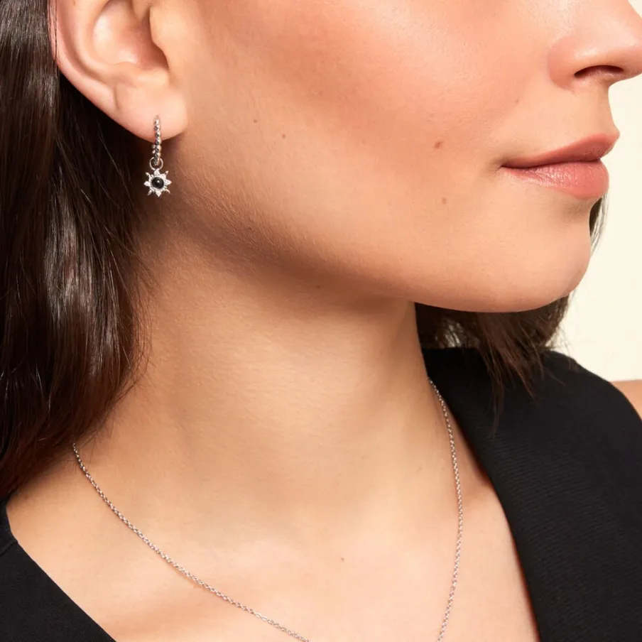 Histoire d'Or Créoles Hesper Argent Blanc Oxyde De Zirconium