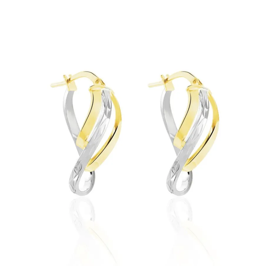 Histoire d'Or Créoles Holly Or Bicolore