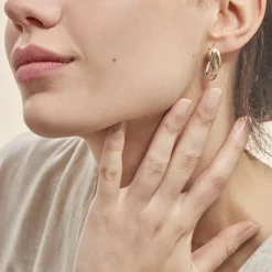 Histoire d'Or Créoles Holly Or Bicolore