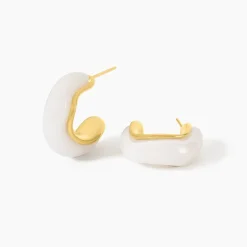 Histoire d'Or Créoles Idina Acier Jaune