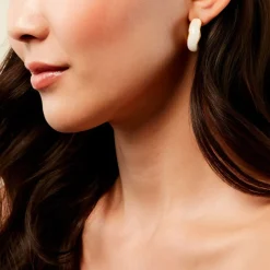 Histoire d'Or Créoles Idina Acier Jaune