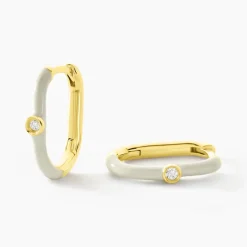 Histoire d'Or Créoles Infini Pop Argent Jaune Oxyde De Zirconium