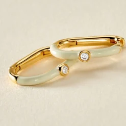 Histoire d'Or Créoles Infini Pop Argent Jaune Oxyde De Zirconium