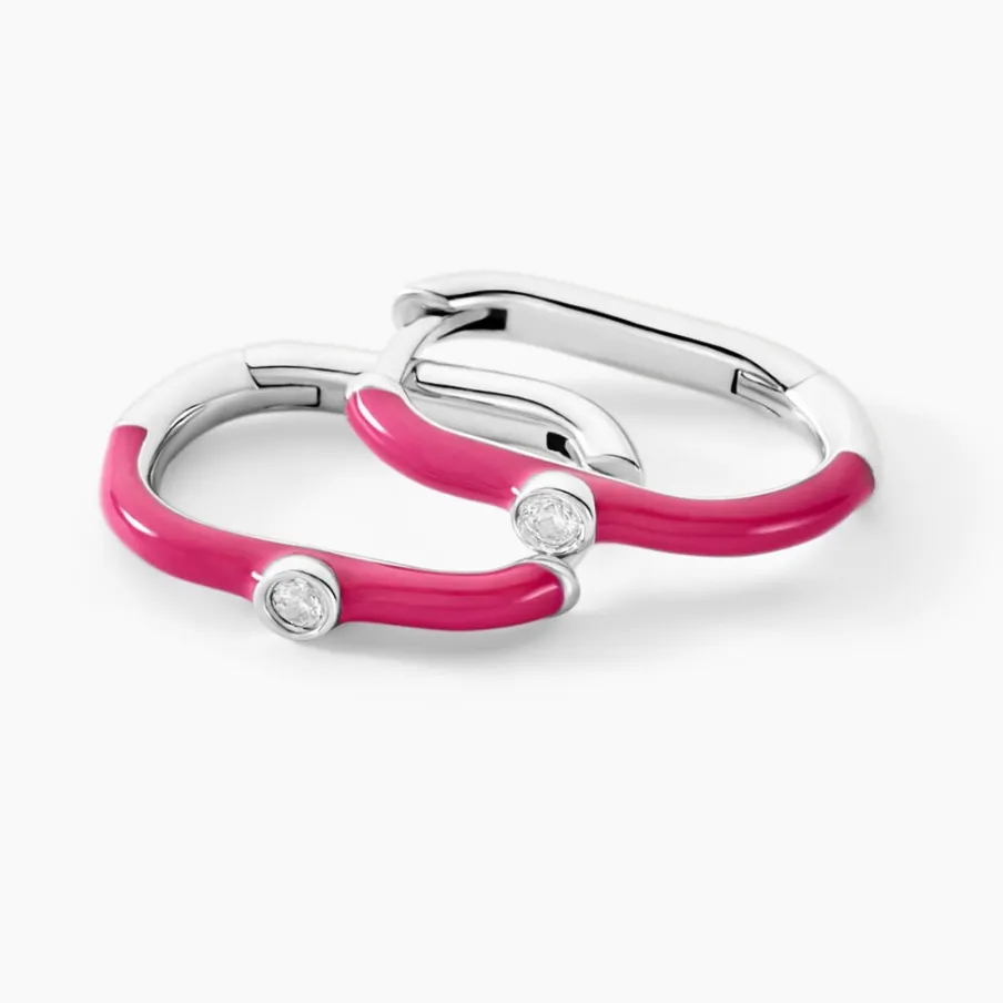 Histoire d'Or Créoles Infini Pop Argent Blanc Oxyde De Zirconium