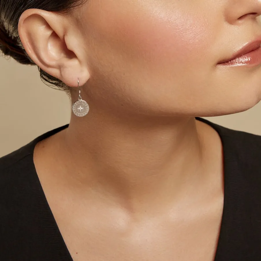 Histoire d'Or Créoles Isra Argent Blanc Oxyde De Zirconium