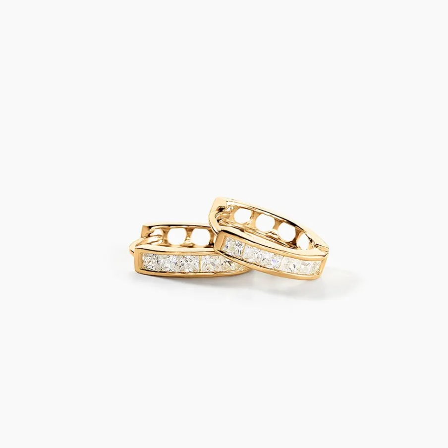 Histoire d'Or Créoles Ivria Or Jaune Oxyde De Zirconium