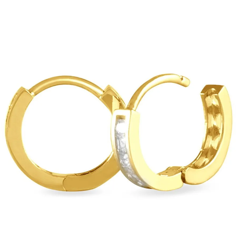 Histoire d'Or Créoles Ivria Or Jaune Oxyde De Zirconium