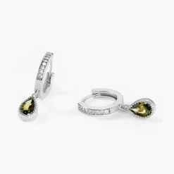 Créoles Jerusha Argent Blanc Oxyde De Zirconium-Histoire d'Or