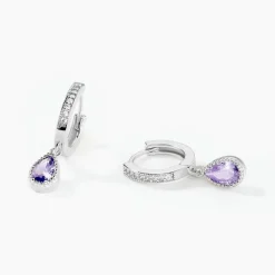 Créoles Jerusha Argent Blanc Oxyde De Zirconium-Histoire d'Or