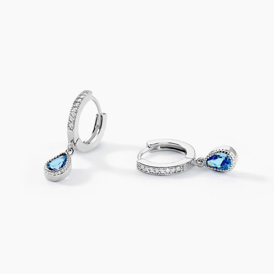 Histoire d'Or Créoles Jerusha Argent Blanc Spinelle Oxyde De Zirconium