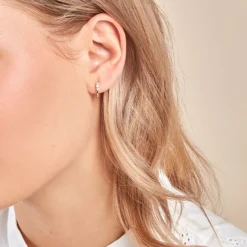 Histoire d'Or Créoles Kaelee Or Jaune Diamant Synthétique