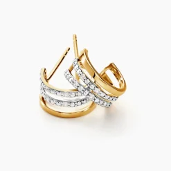 Histoire d'Or Créoles Katey Or Jaune Diamant