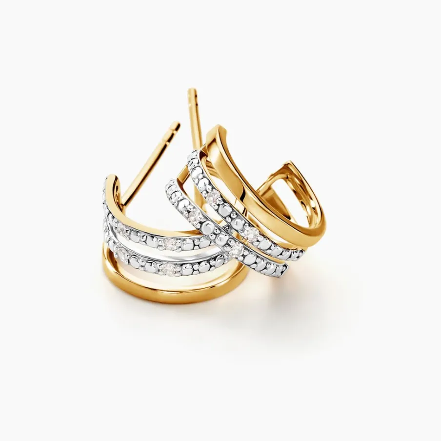 Histoire d'Or Créoles Katey Or Jaune Diamant