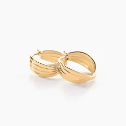 Histoire d'Or Créoles Kuma Plaqué Or Jaune